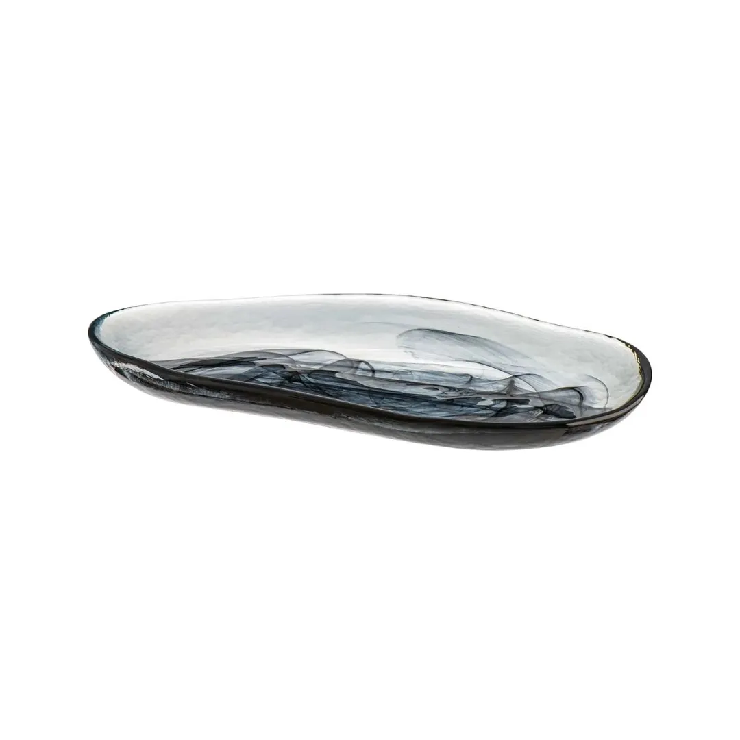 Mikasa 8403-43 Ardacam Glass Plate, 8.27" (8-1/4") Atlas Black Dinnerware, Premium Crystal