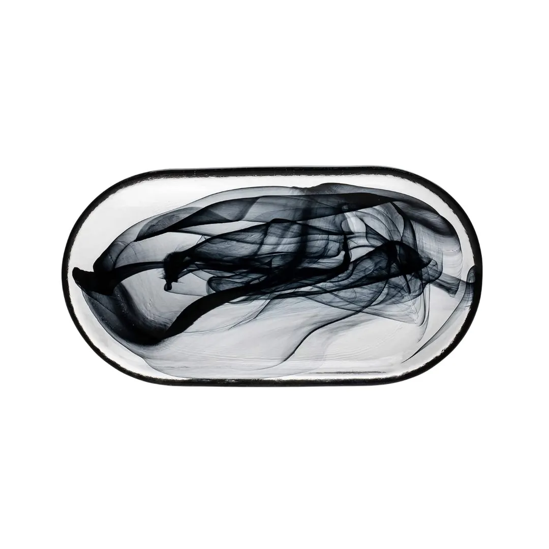Mikasa 8404-43 Ardacam Glass Dinner Plate, 10.875" Diameter, Black Atlas