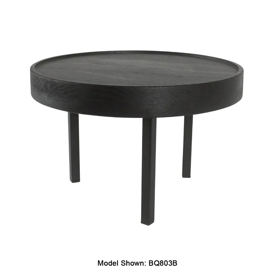 Mikasa BQ812B Select Concepts Round Large Riser, 12.8", Black Oak, 3-Leg, 9"-12" Height