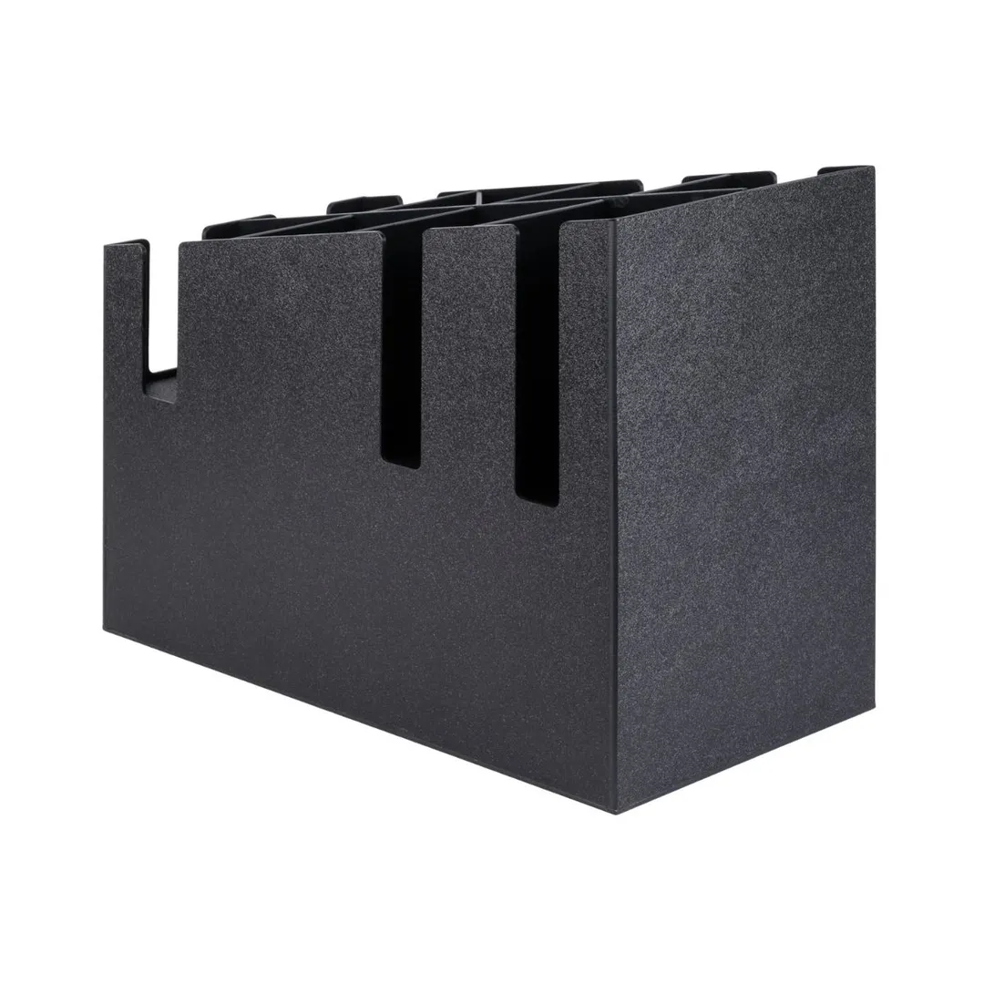 Vollrath CTNCLS-06 Napkin Dispenser 9-1/16"W×19-1/4"D×15-3/16"H Holds 100 Black ABS Napkins Cup Lid