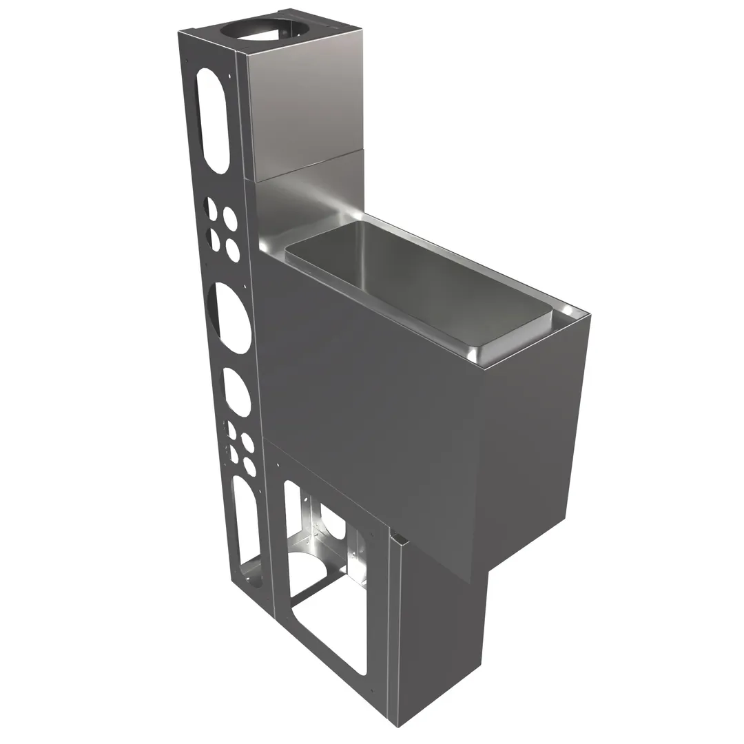 BK Resources UBDW-18-IB8 Underbar Ice Bin, 8" L x 23.75" W, 12-9/16" D, Sliding Cover BKIB-L-818