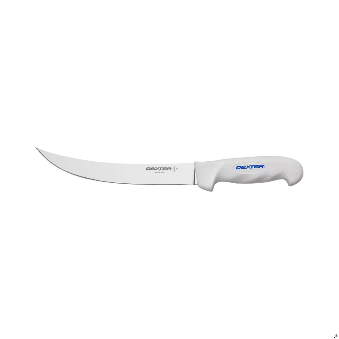 Dexter 24763 Fish Knife, 8" Curved Blade, Stainless Steel, Rubber Grip, Made in USA