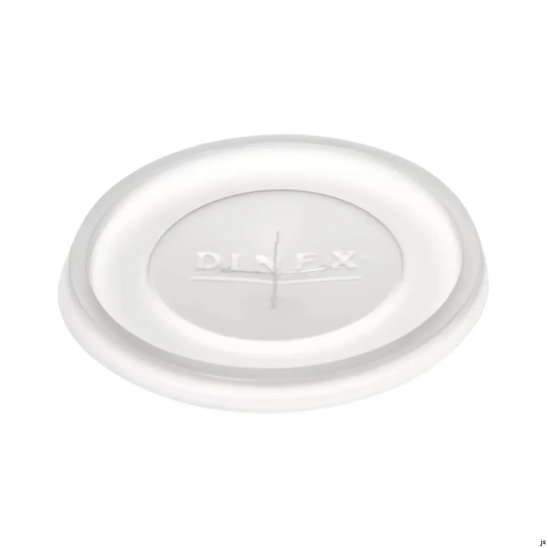 Dinex DX1198ST8714 Translucent Cup Lid, 2-3/4" Dia., Fits 9-1/2 oz Tumblers, Straw Slot - 1/Case