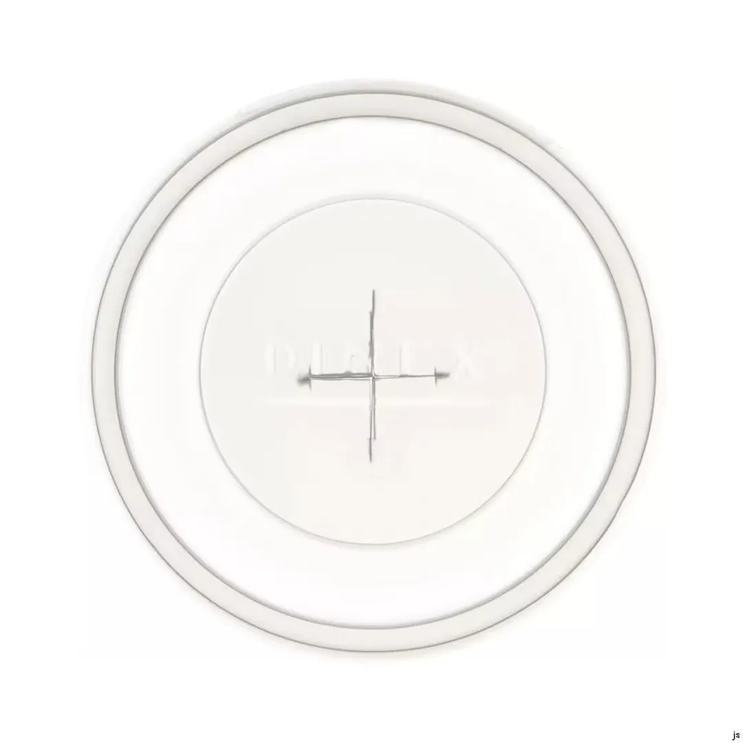 Dinex DX1198ST8714 Translucent Cup Lid, 2-3/4" Dia., Fits 9-1/2 oz Tumblers, Straw Slot - 1/Case
