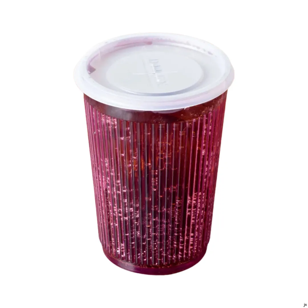 Dinex DX1198ST8714 Translucent Cup Lid, 2-3/4" Dia., Fits 9-1/2 oz Tumblers, Straw Slot - 1/Case