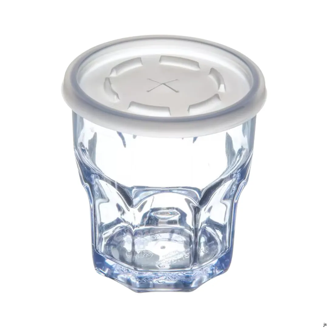 Dinex DX2225ST9000 Clear Disposable Cup Lid With Straw Slot for 8 oz. Tumblers - 36/Case