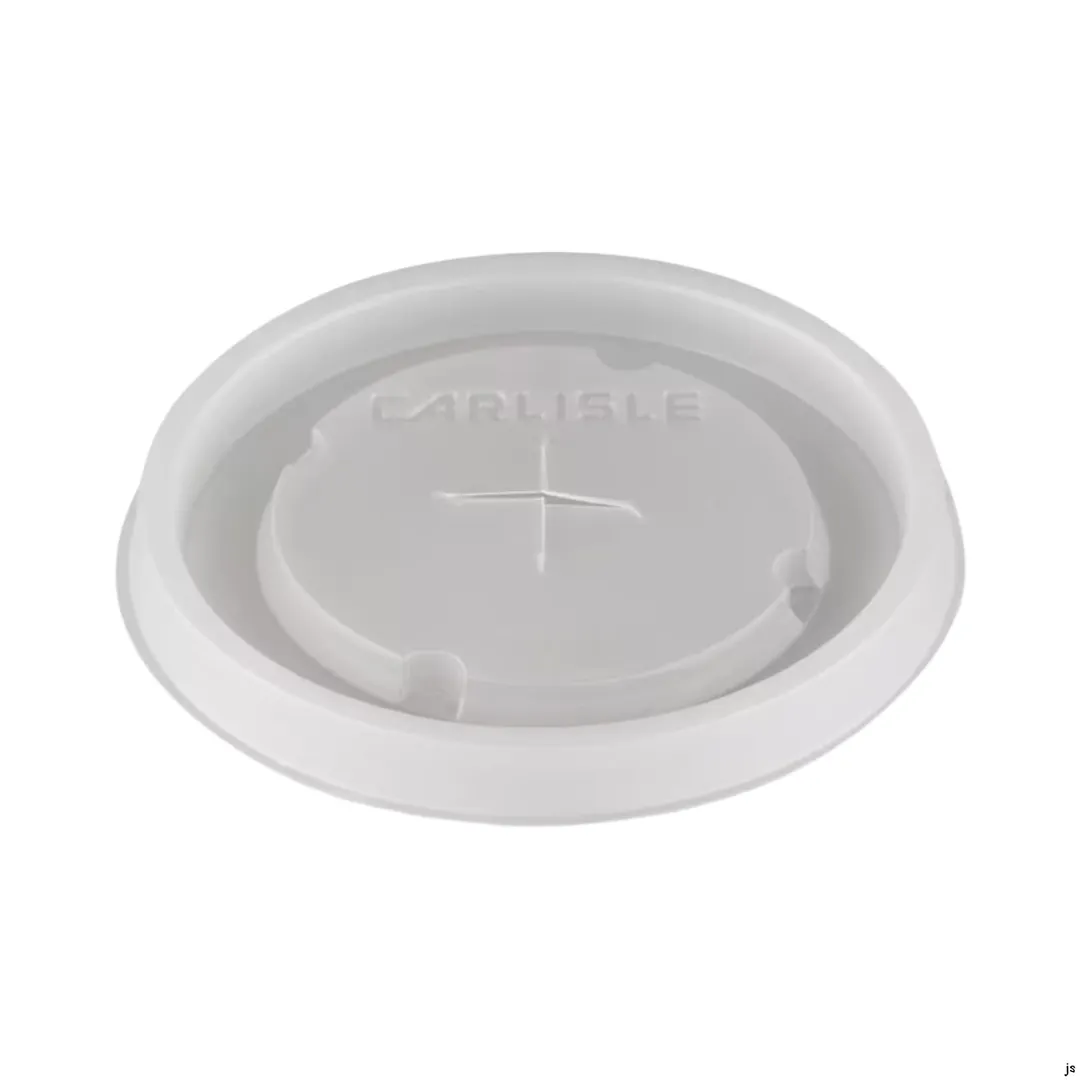 Dinex DX5810ST8714 Clear Disposable Cup Lid with Straw Slot for 10 oz Tumbler - 100/Case