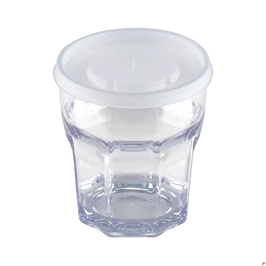 Dinex DX5812ST8714 Clear Disposable Cup Lid with Straw Slot for 12oz DX5812 Tumbler – AIB – 36/Case