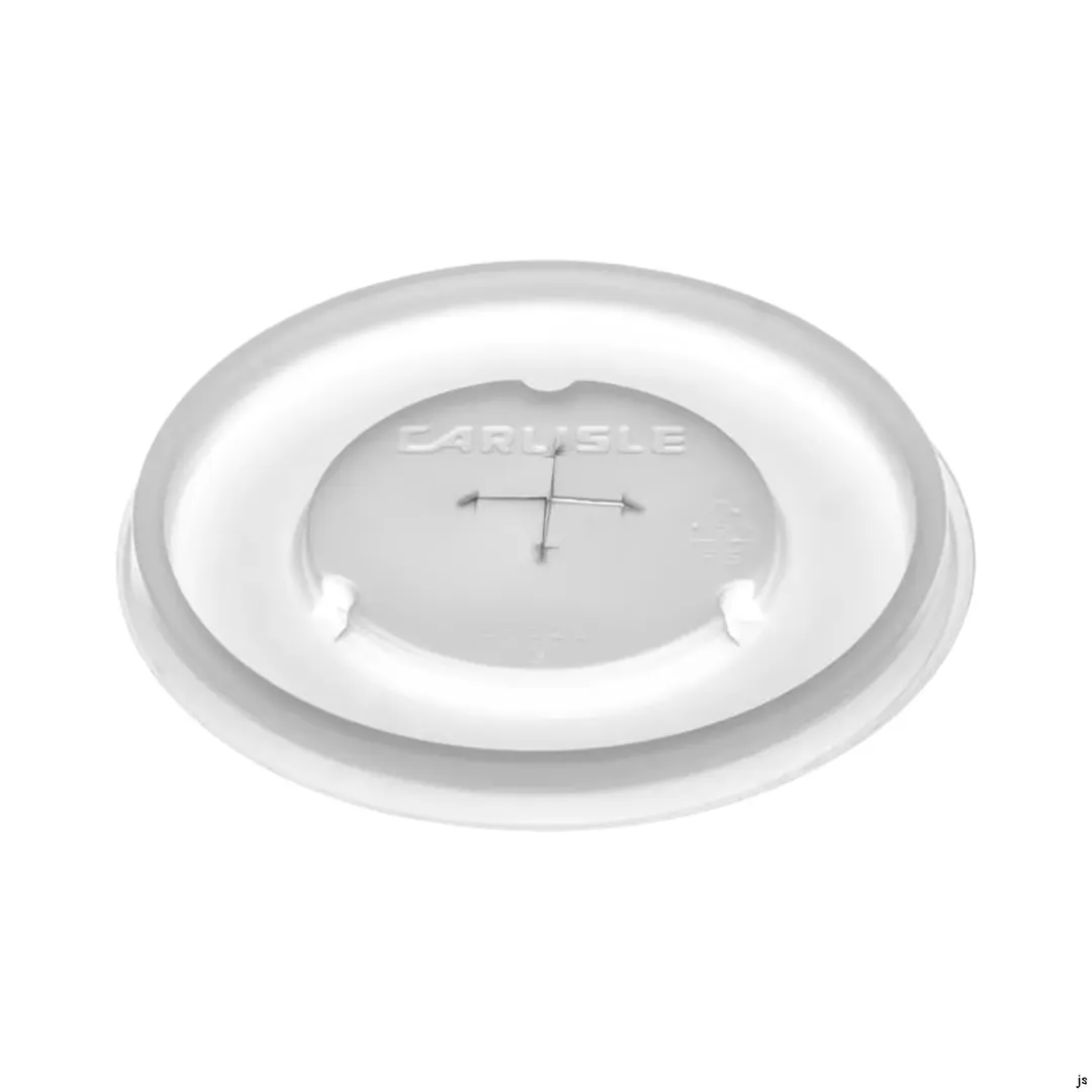 Dinex DX5812ST8714 Clear Disposable Cup Lid with Straw Slot for 12oz DX5812 Tumbler – AIB – 36/Case