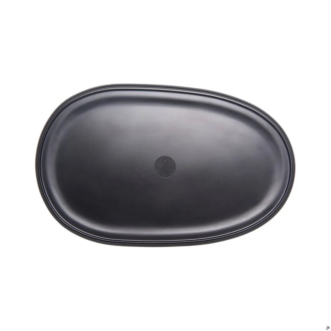 GET 21280-TOH/BK Oblong Plastic Platter, 16.1"L x 10.1"W x 1"H, Two-Tone Honey/Raven, Melamine