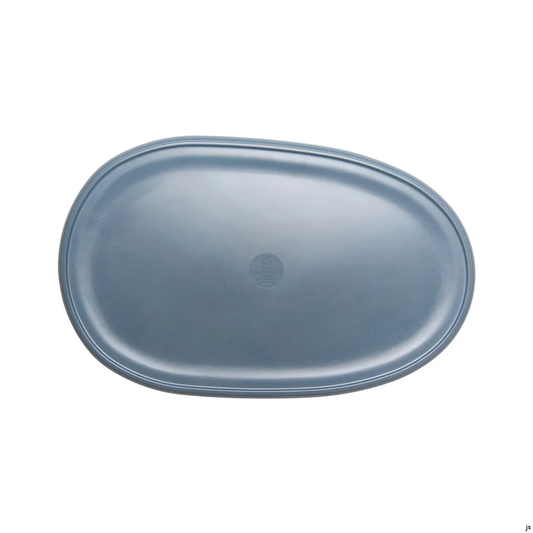 GET 21280-TOH/BL Cheforward Hatch Platter, 16.1"L x 10.1"W x 1"H, Oblong, Two-Tone Honey/Bluejay
