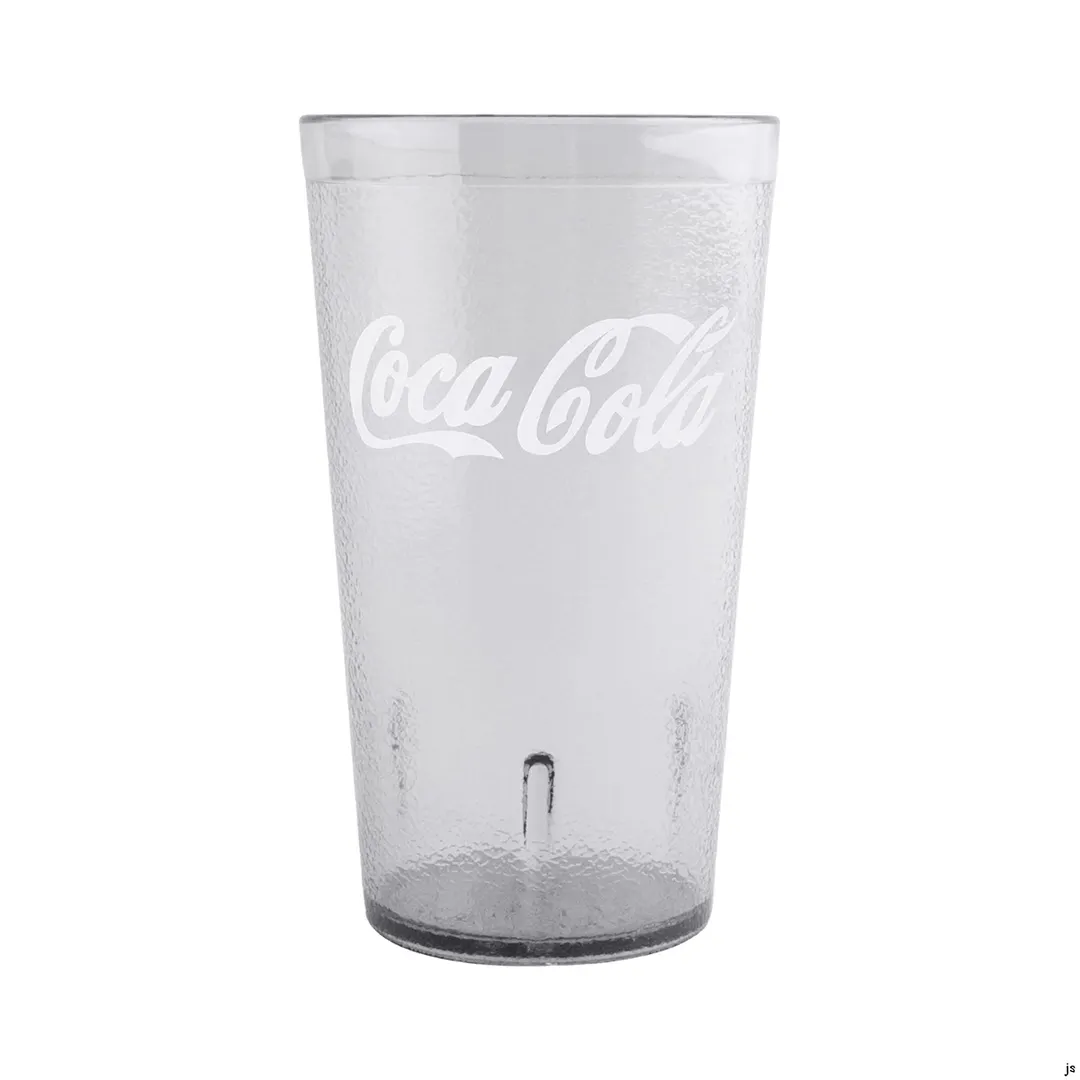 GET 6620-CCL-ZOSUG 20 oz Clear Plastic Tumbler, Coke Zero Sugar Logo, 20 oz Capacity - 12/Case