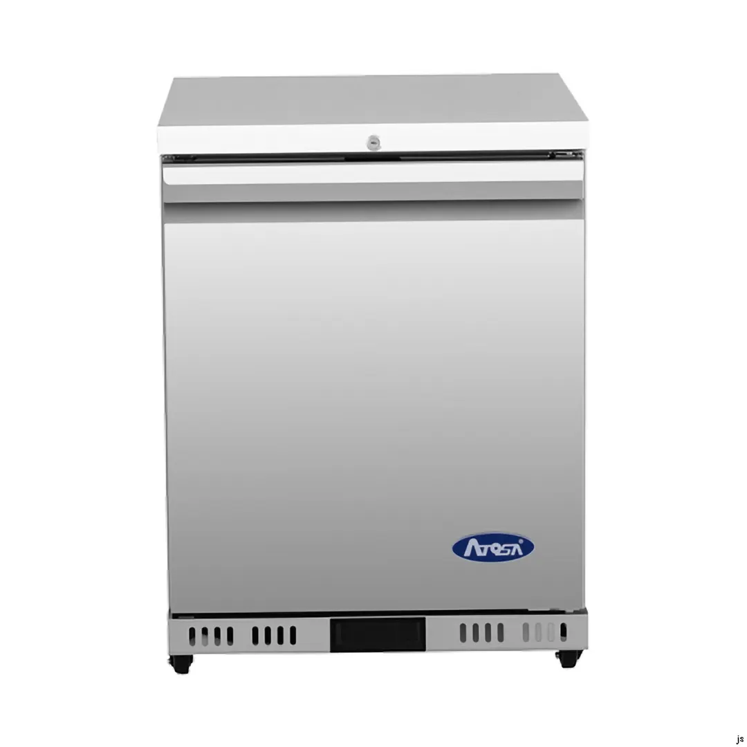 Atosa USA AUR24SD 24" 1-Door Undercounter Refrigerator, Stainless Steel, 3.7 cu. ft.