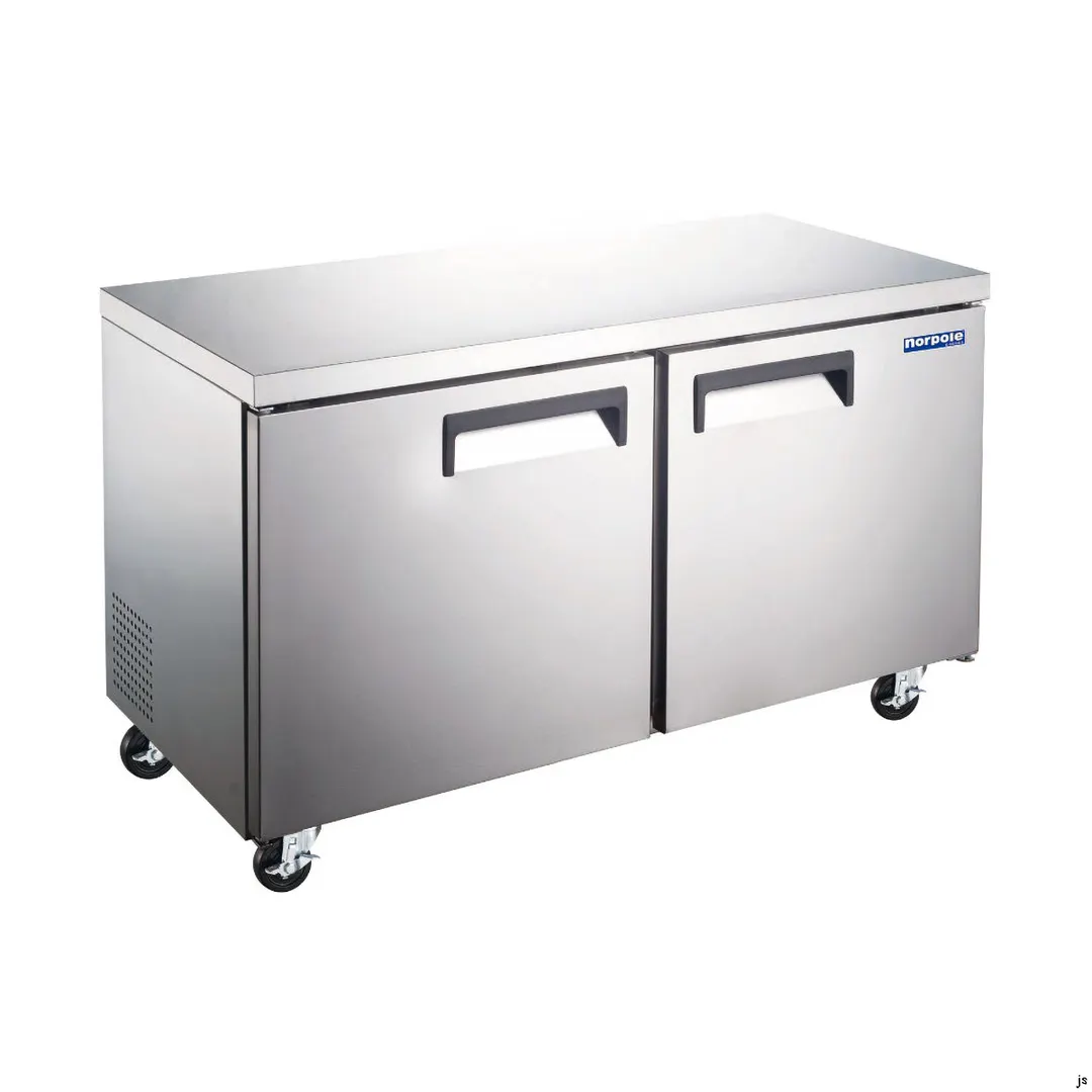Norpole NE2R-48UC 48" 2-Door Undercounter Refrigerator, Stainless Steel, 12 cu. ft.