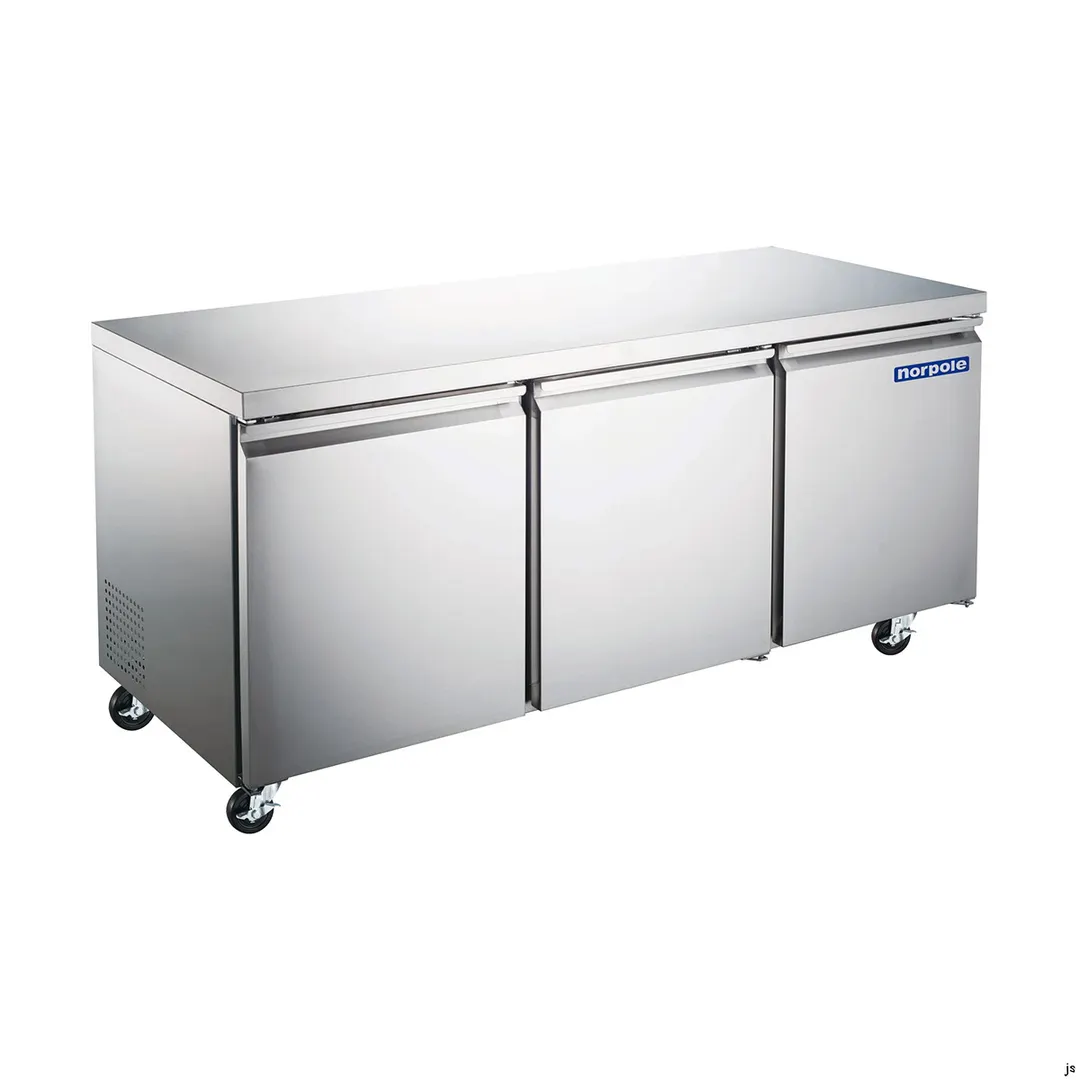 Norpole NP3R-72UC 72" 3-Door Undercounter Refrigerator, Stainless Steel, 18 cu. ft.