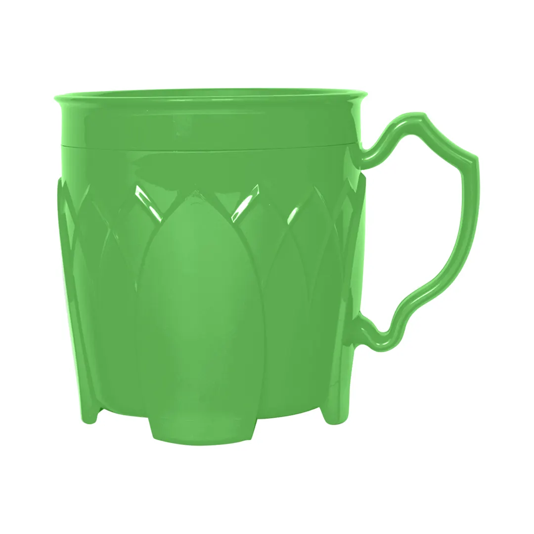 Dinex DX5000B75 - Fenwick Brightcares 8 oz Lime Green Plastic Mug, PP, Dishwasher Safe - Case