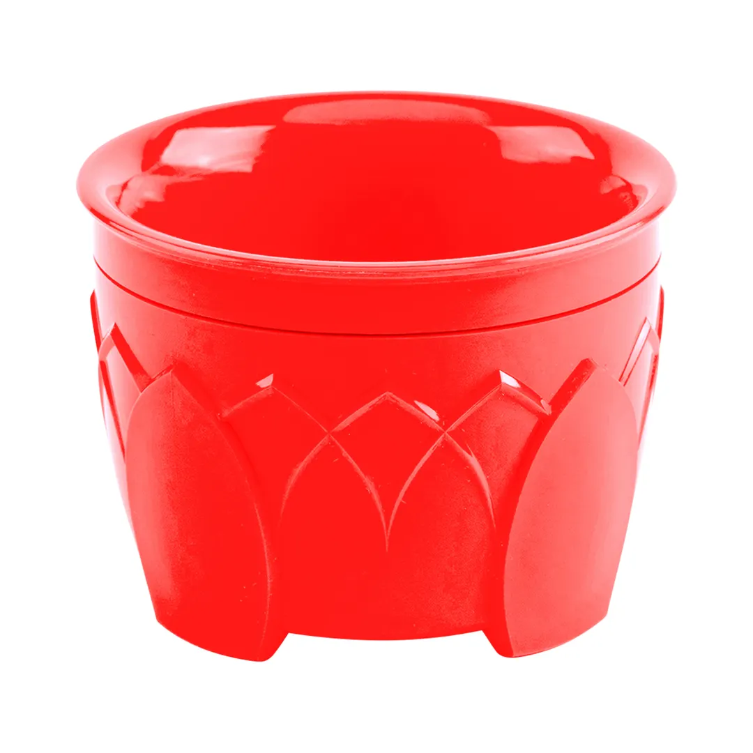 Dinex DX5200B05 - 5 oz Red Round Plastic Bowl, 12" Diameter, Polypropylene, Dishwasher Safe - 1/Case