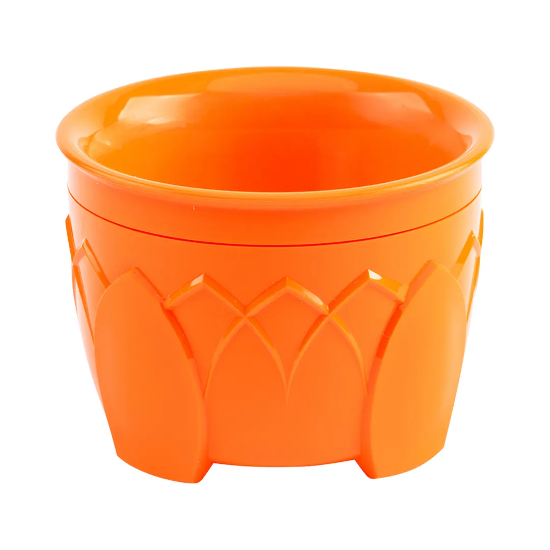 Dinex DX5200B24 - 5oz Orange Round Plastic Bowl 12" Diameter, Polypropylene, Dishwasher Safe- 1/Case