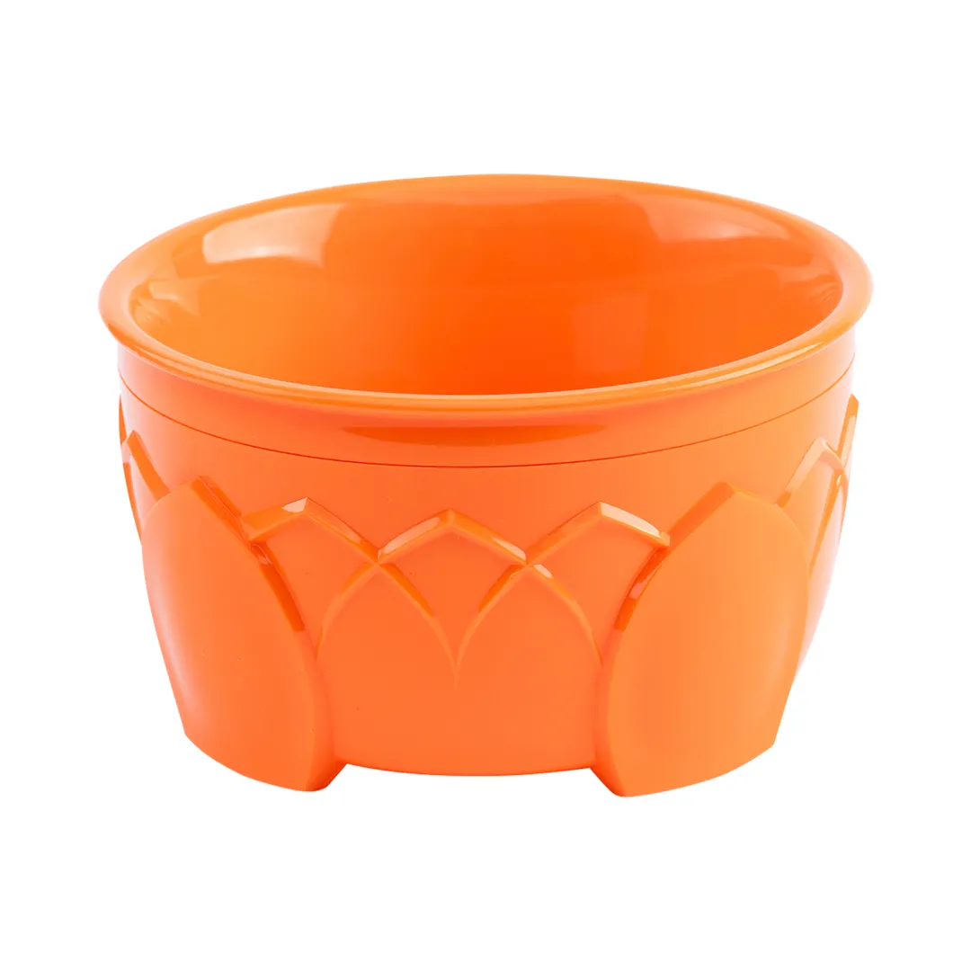 Dinex DX5300B24 - 9 oz Orange Polypropylene Bowl, 12" Diameter, 0.5 Qt, Dishwasher Safe - Case