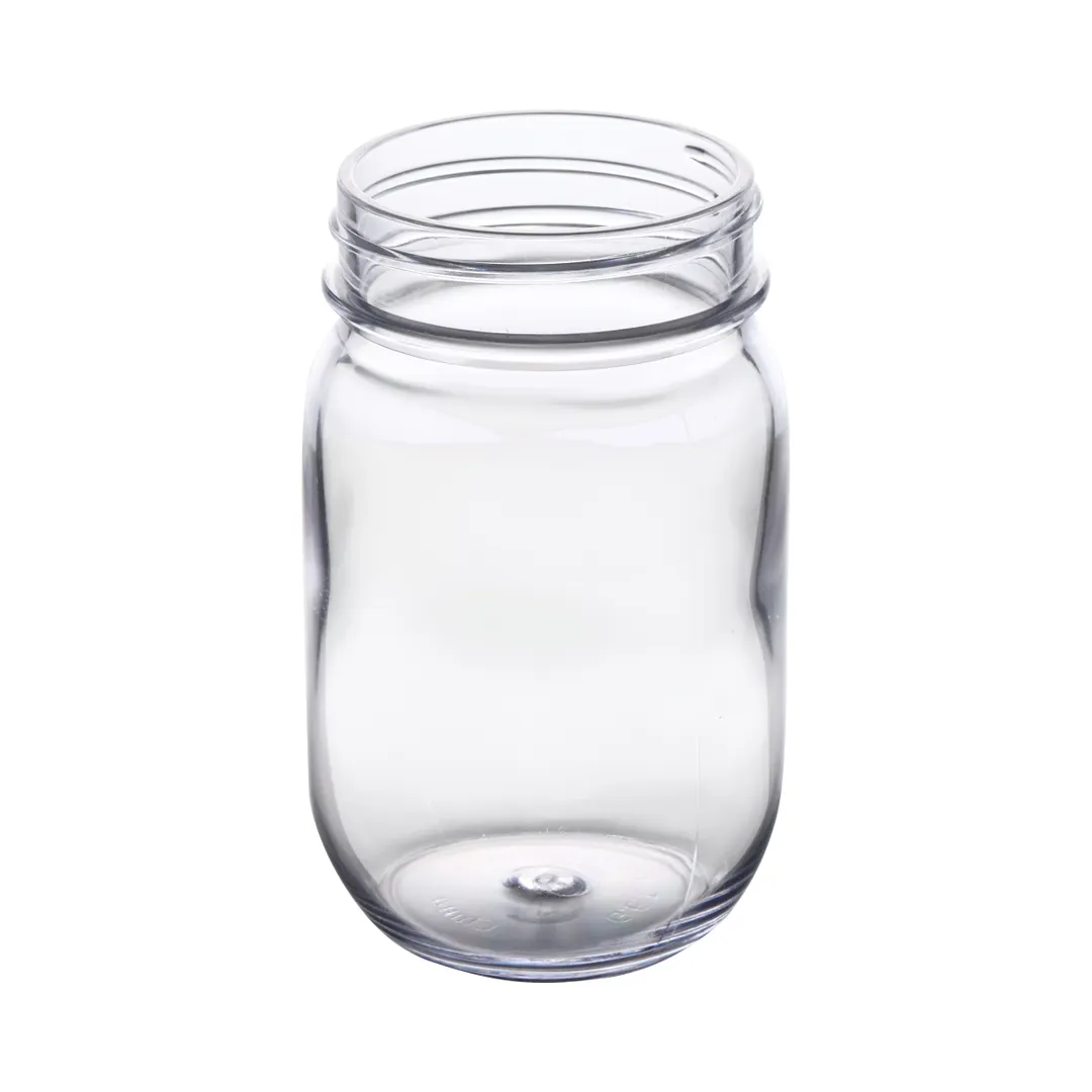 GET DW3252SAN-CL - 16 oz (1 pt) Clear SAN Mason Jar, Plastic Barware - 1 Dozen
