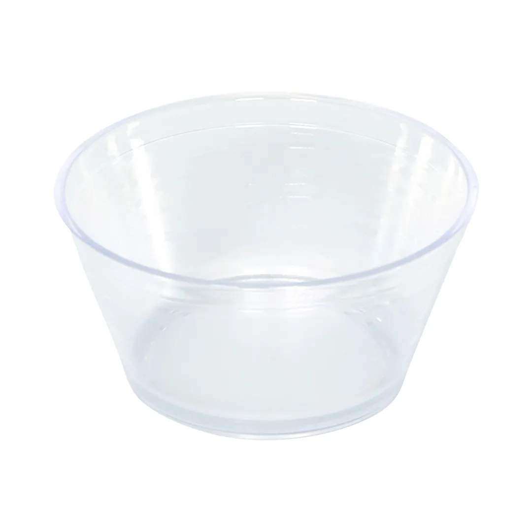GET GM-1406-CL Dessert Time™ Fruit Cup, 7 oz Clear SAN Plastic Mug, Round Wave Design - 1 Dozen