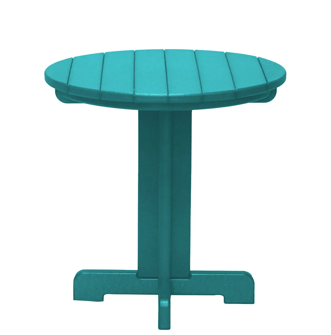 Grosfillex UT814884 Kailua 20-Inch Round Low Table, Polyethylene HDPE, Aruba Blue, Made in USA