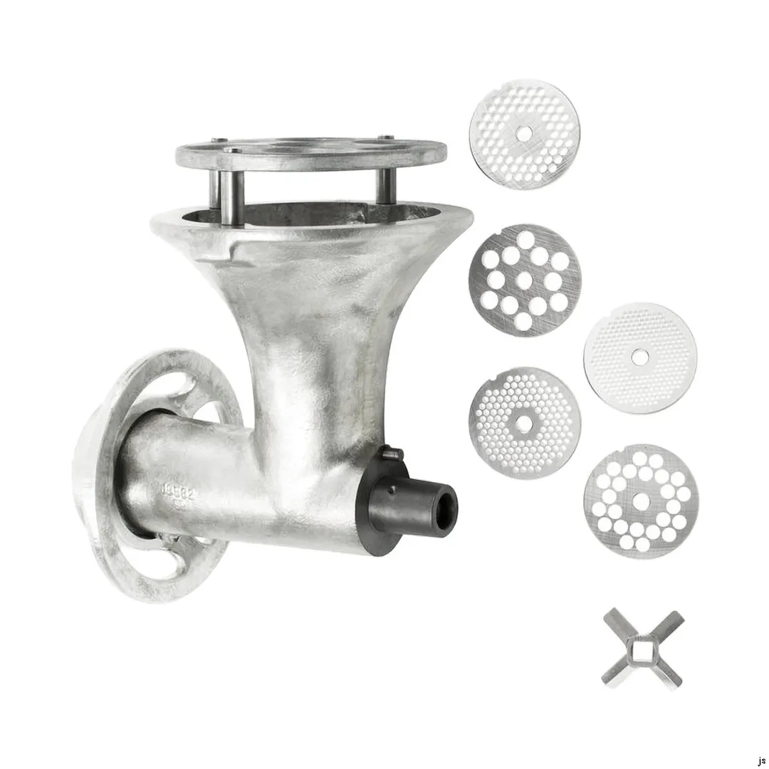 Hobart 22C/E-FS5PLT Funnel Throat Chop End Assy for #22 Hub Tin Cylinder Auger Knife 5 Carbon Steel Grind Plates
