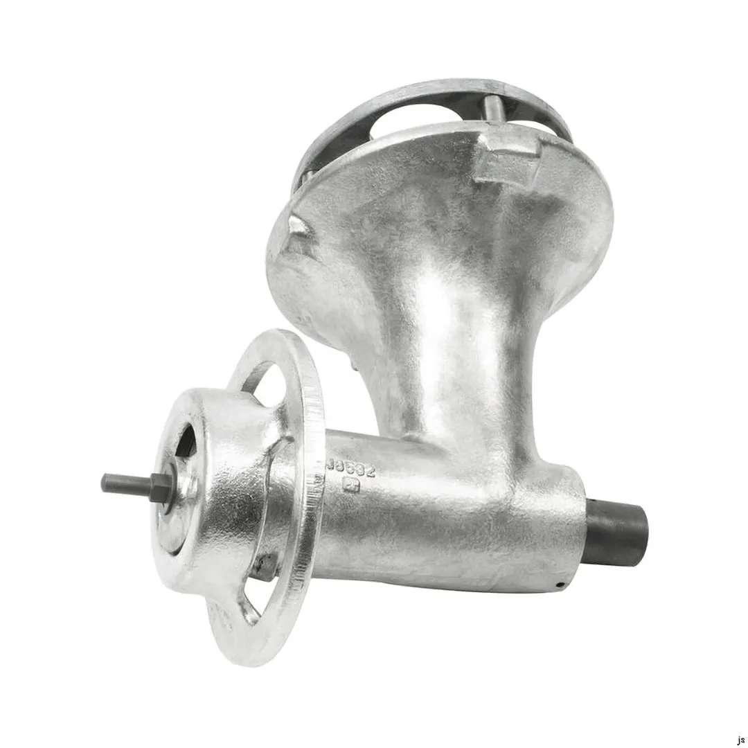 Hobart 22C/E-FS5PLT Funnel Throat Chop End Assy for #22 Hub Tin Cylinder Auger Knife 5 Carbon Steel Grind Plates