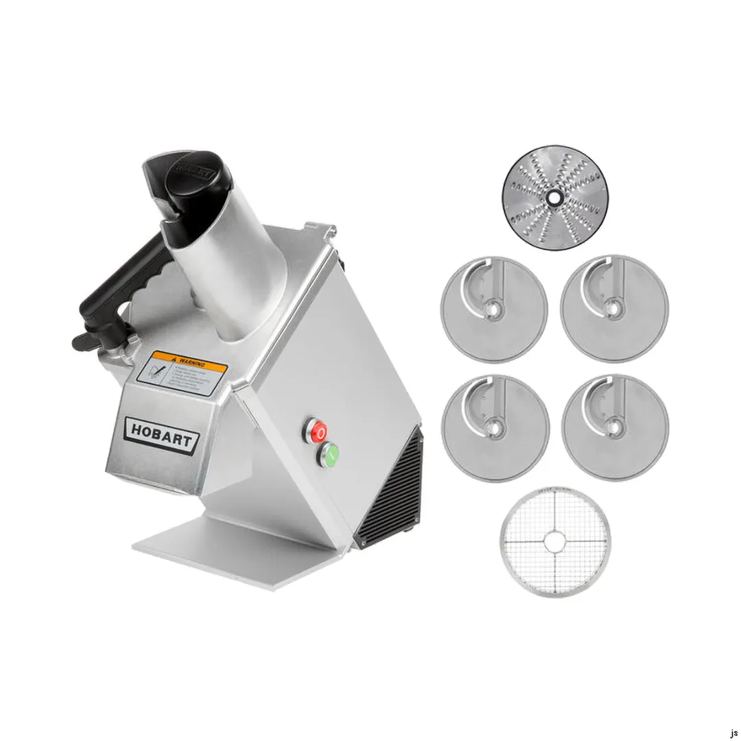 Hobart FP100-1B Benchtop Continuous Feed Food Processor with PLTSS-6PACK, 11 lbs per/min, 1/3 hp