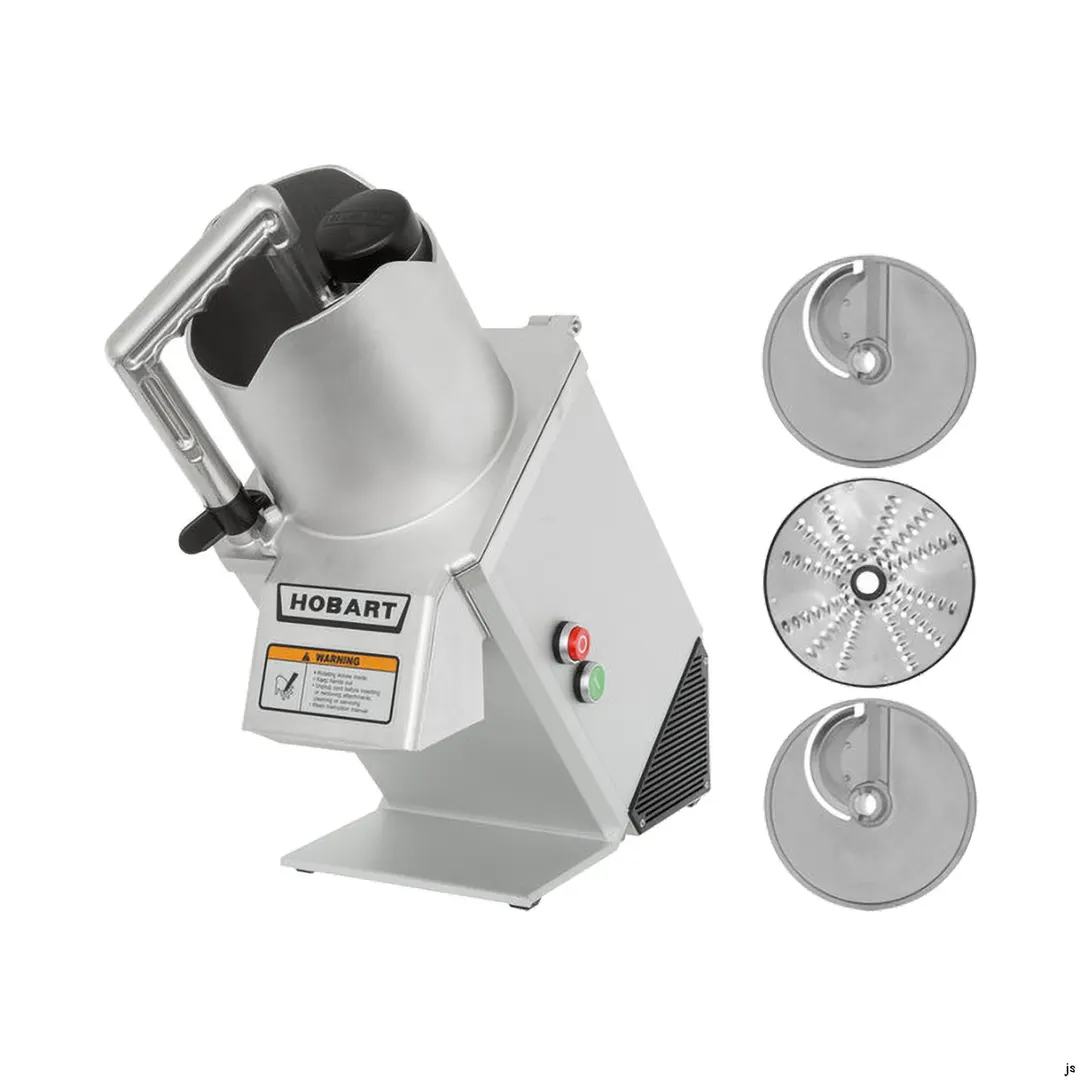 Hobart FP150-1A Benchtop Continuous Feed Food Processor with 15PLATE-3PACK-SS, 14 lbs per/min, 1/2 hp
