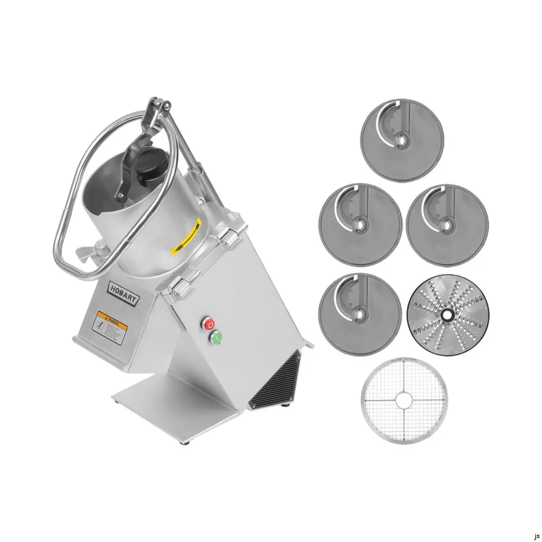 Hobart FP350-1B Benchtop Continuous Feed Food Processor with 3PLATE-6PACK-SSP, 26 lbs per/min, 1 hp