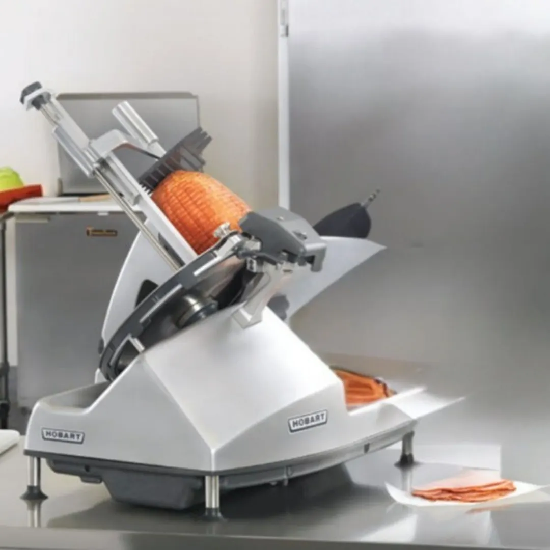 Hobart HS8-1 Manual Meat Slicer – 13” CleanCut™ Removable Knife, 1/2 HP 120V Motor, Aluminum, Belt Drive, Gravity Feed