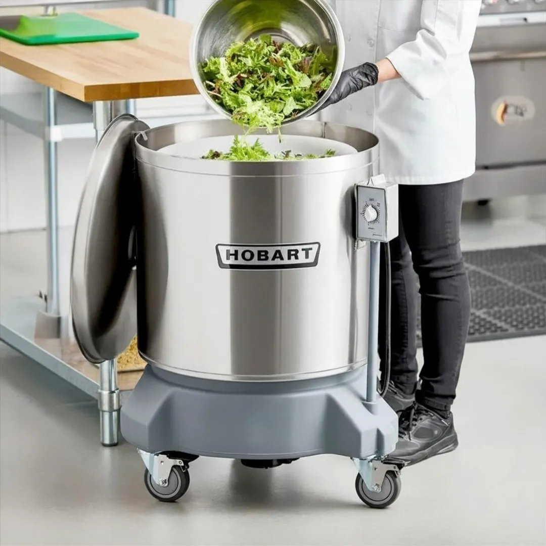 Hobart SDPS-11 Floor Model 20 Gallon Electric Stainless Steel Salad Dryer, 5 Minute Timer, 1/4 Hp, 115V