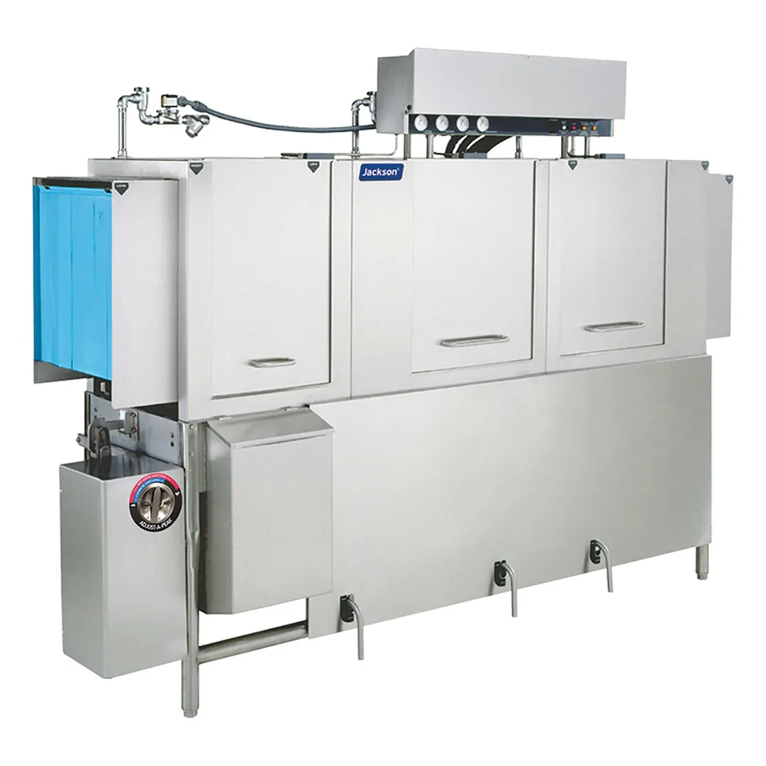 Jackson WWS AJ-86CE 86" Conveyor Dishwasher, 287 Racks/Hr - 222 Gal/Hr - High Temp without Booster