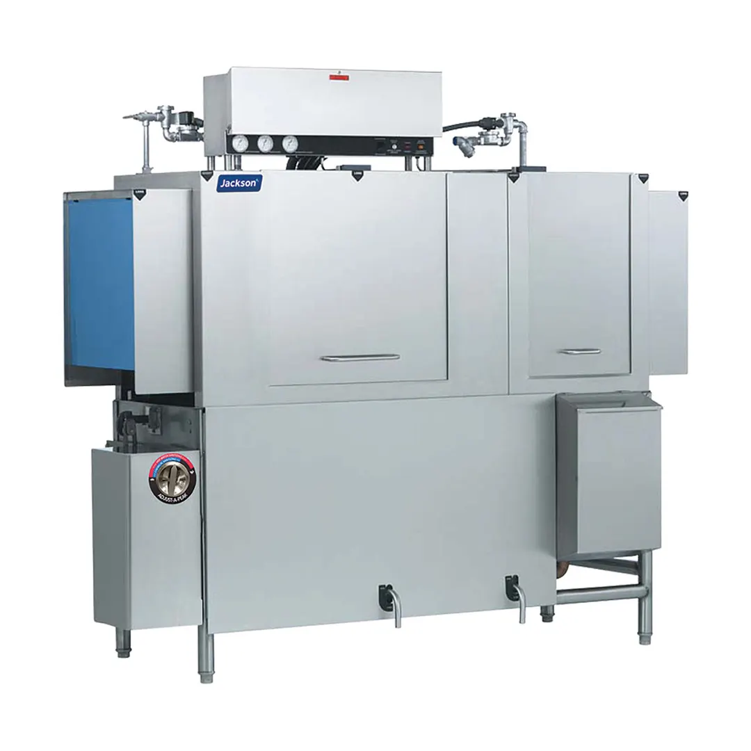 Jackson WWS AJX-66CEL 66" Conveyor Dishwasher, 209 Racks/Hr - 163 Gal/Hr - Low Temp