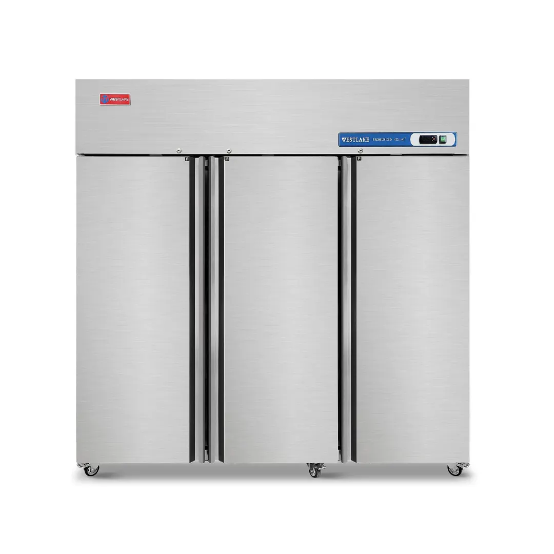 Westlake WK-72R 54 cu ft 3-Section Reach-In Merchandiser Refrigerator, Steel, R290, LED Light