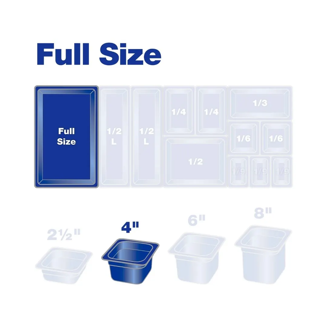 Carlisle 10241B07 Storplus Food Pan, 1/2 Size Long, 5.1 Qt. Capacity, 20-3/4" X 6-1/4" X 4" Deep