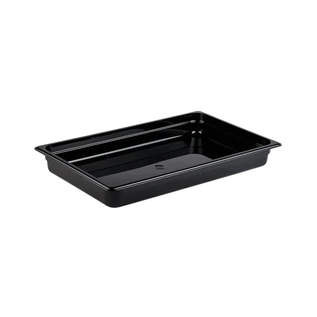 Concasse MCIP1106N Full‑Size Food Pan, 20‑3/4" W X 12‑3/4" D X 2‑1/2" H, Black Polycarbonate, NSF