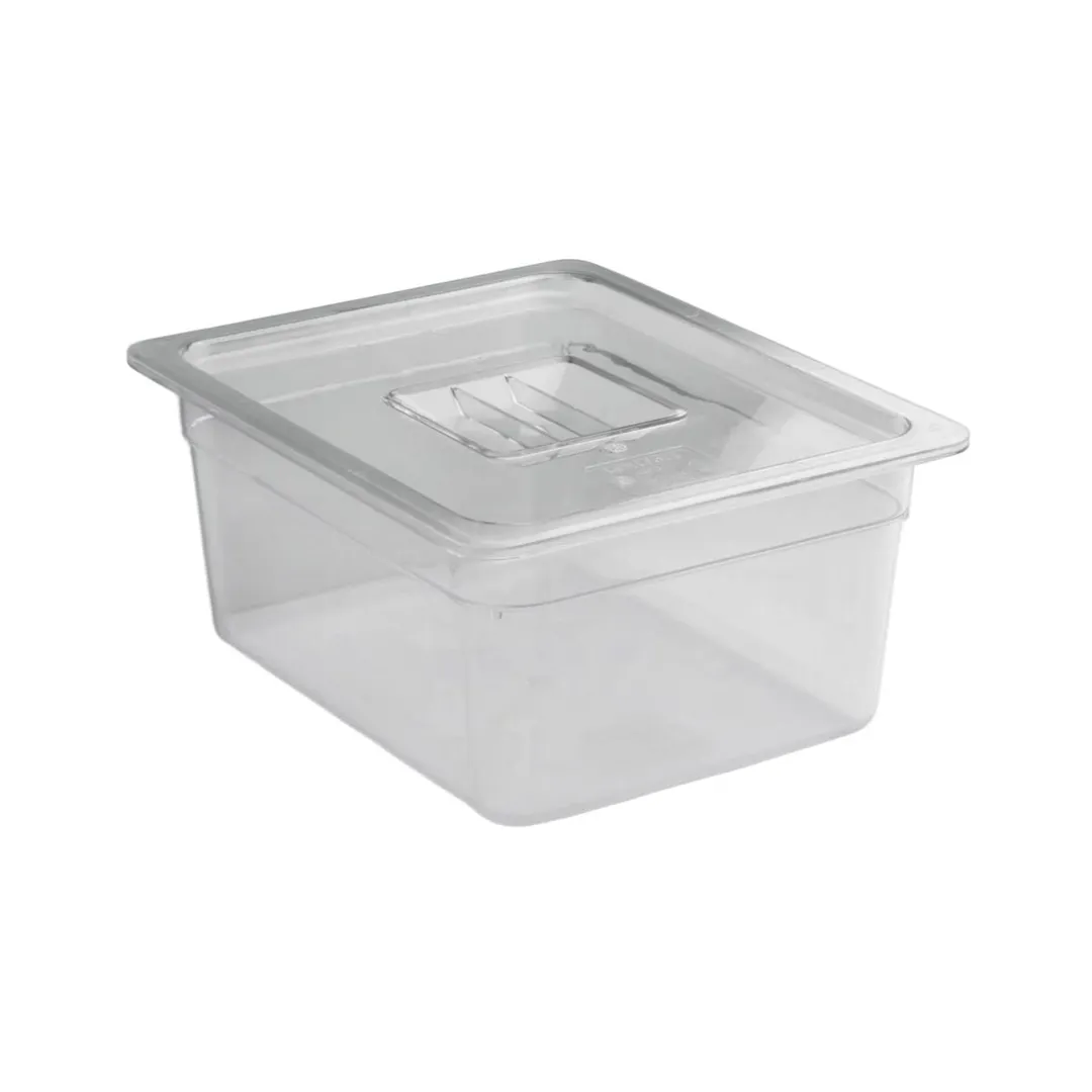 Concasse MCIP1215 Plastic Food Pan – 1/2 Size, 10‑3/8" W × 12‑3/4" D × 6" H Clear Polycarbonate NSF