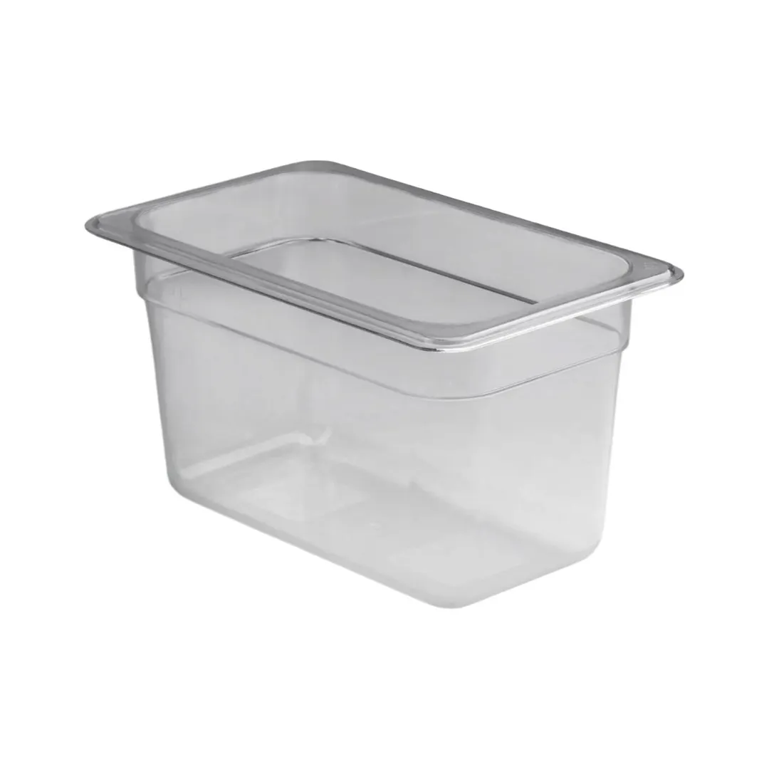 Concasse MCIP1415 1/4 Clear Polycarbonate Pan, 6-3/8" W x 10-3/8" D x 6" H, 6" Deep, Stackable, NSF
