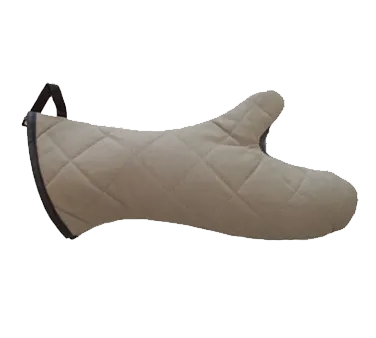 Chef Revival 2PX27BETF Pyrotex Oven Mitt, 17" Elbow Length, Grip, Beige with Black Trim - 1 Pair