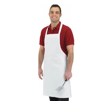 Chef Revival 600BAW-NP Economy Bib Apron, 34" x 34", Poly/Cotton Blend, White
