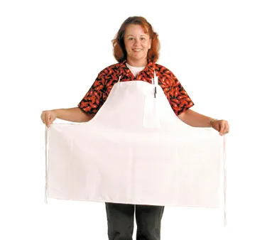 Chef Revival 600BAW-XL Extra Wide Bib Apron, 38" x 30", Poly/Cotton, White, Adjustable Neck