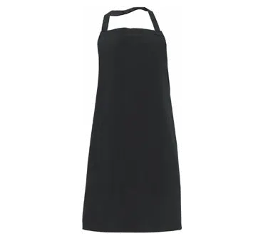Chef Revival 600PS-NP-BK Bib Apron, 27" x 32", Black, Polyester, No Pockets