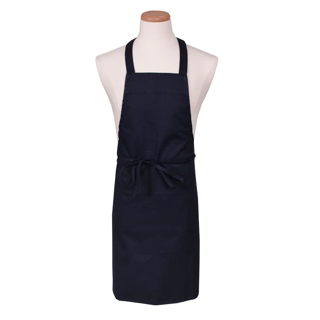 Chef Revival 601NP-NV Bib Apron, 28" x 34", No Pocket, EZ-Blend Twill, Navy