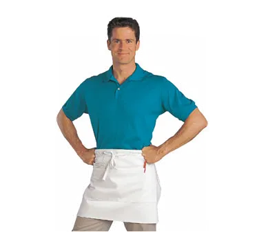 Chef Revival 607HBA2-WH Bistro Waist Apron, 28" x 19", White, Poly/Cotton, 2 Pockets