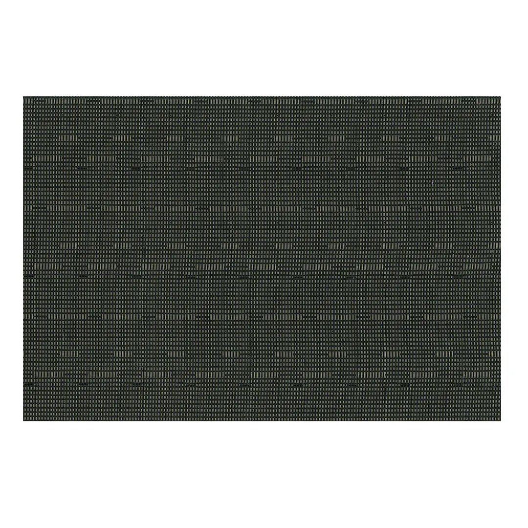 Chef Revival 64909 Rectangular Placemat, 13" x 19", PVC‑Coated Polyester Yarn, Black Grass Cloth