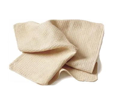Chef Revival 700WT Waffle Weave Bar Towel, 18" x 18", 100% Cotton, Natural - 1 Dozen