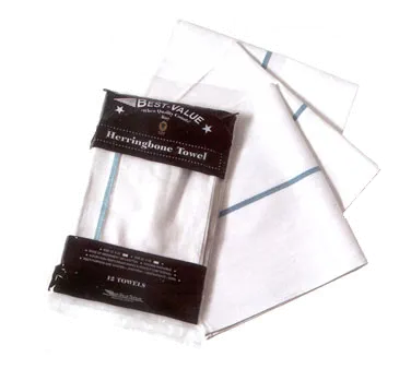 Chef Revival 703HB Herringbone Towel, 15" x 26" Heavyweight 100% Cotton - 1 Dozen