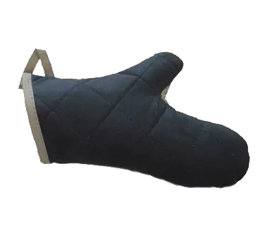 Chef Revival CL2PX23BKBK Pyrotex Oven Mitt, 13" Long, Flame-Resistant, Black with Beige Trim - 1 Pair